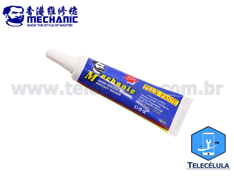 Sem Imagem - FLUXO DE SOLDA ANTIOXIDANTE PASTOSO MECHANIC TF350 RETRABALHO BGA REBALLING E REFLOW 15ML