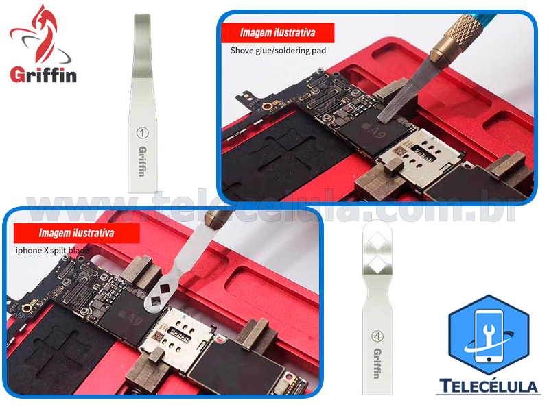 Sem Imagem - LMINAS DE PRECISO GRIFFIN EM AO DP-01 (5 EM 1), PARA MICROELETRNICA CPU REBALLING