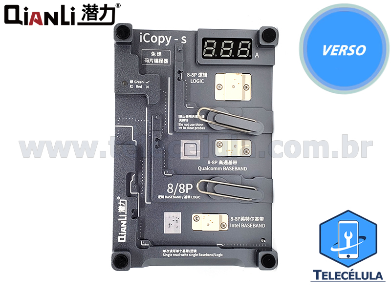 Sem Imagem - NOVO ICOPY-S LEITOR E GRAVADOR DE EEPROM LGICA, MODELO (4 EM 1) 7, 7P, 8, 8P IDEAL PARA SWAP BOARD