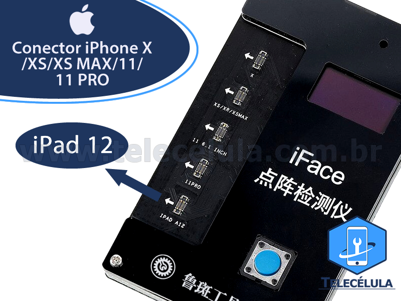 Sem Imagem - QIANLI LUBAN IFACE MATRIX TESTE PARA DOT PROJECTOR SUPORTA IPHONES X, XR, XSMAX, 11, 11 PRO IPAD A12