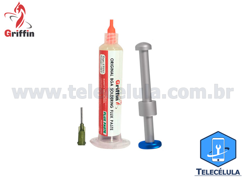 Sem Imagem - FLUXO DE SOLDA PASTOSO UV211 10CC RETRABALHO BGA REBALLING, REFLOW + MBOLO E BICO