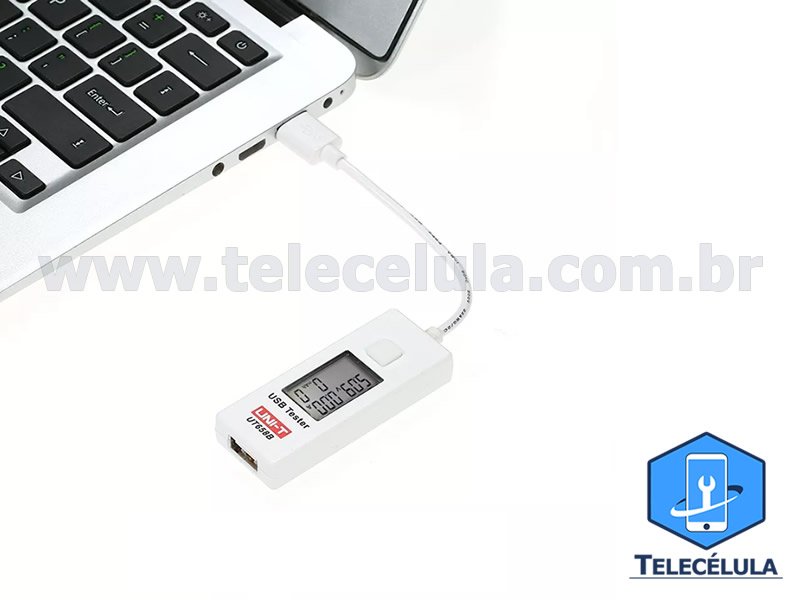 Sem Imagem - MULTIMEDIDOR USB COM VOLTMETRO E AMPERMETRO SIMULTNEO UT658B DIGITAL SUPORTA 3V ~ 9.0V X 3.5A