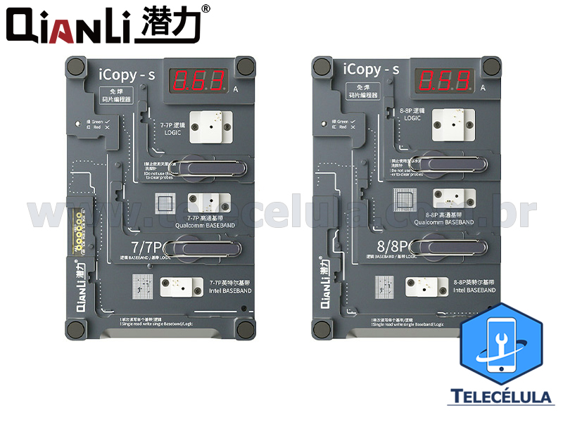 Sem Imagem - NOVO ICOPY-S LEITOR E GRAVADOR DE EEPROM LGICA, MODELO (4 EM 1) 7, 7P, 8, 8P IDEAL PARA SWAP BOARD