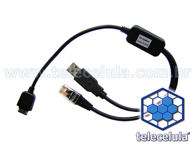 Sem Imagem - CABO DE DADOS SAMSUNG E210+, I6220, M8800, (RJ45 E USB) PARA UST PRO, POLAR BOX 2, UB, Z3X, PEGASUS!