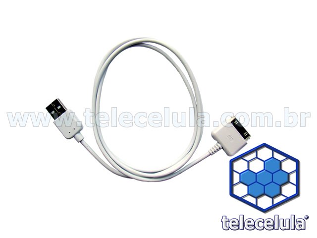 Sem Imagem - CABO DE DADOS IPHONE USB IPHONE 3G, 3GS, 4, 4S, IPOD GENRICO