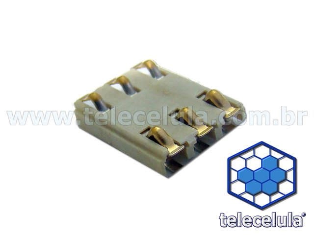Sem Imagem - CONECTOR SIM CARD SIEMENS A65, A70, C55, C60 E OUTROS SIMILARES, ORIGINAL!