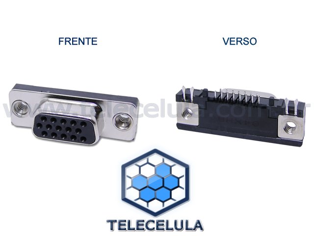 Sem Imagem - CONECTOR VGA FEMEA MODELO 2 UNIVERSAL