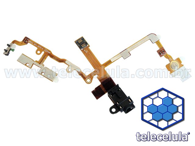 Sem Imagem - FLEX CABLE APPLE IPHONE 3G, 3GS CONECTOR FONE DE OUVIDO + CHAVES POWER, VOLUME E MUTE
