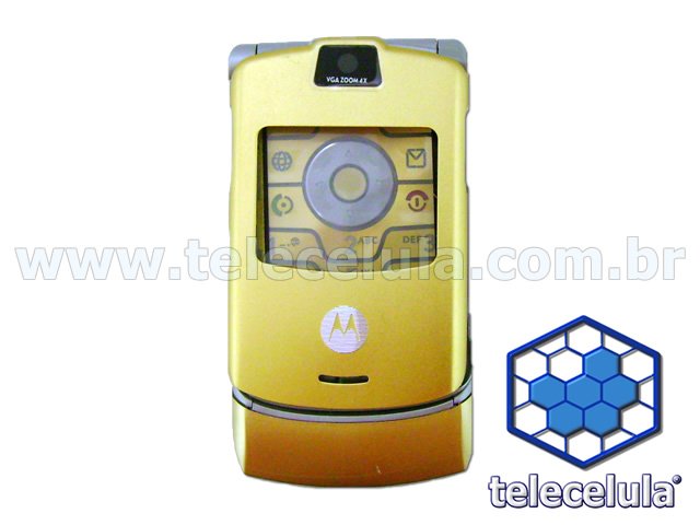 Sem Imagem - CARCAA MOTOROLA V3 DOURADO CLASSE AAA GENRICA