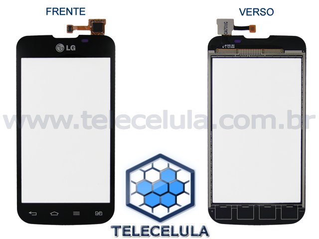 Sem Imagem - TOUCH SCREEN LG E455 OPTIMUS L5 II PRETO, VERSO DE 2 SIM CARDS.