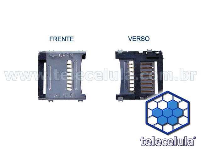 Sem Imagem - CONECTOR CARTO MEMRIA CONECTOR DE CARTO DE MEMRIA CHINA PHONE MP7, MP9, MP10 GENRICO