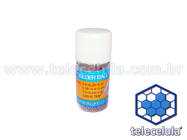 Sem Imagem - SOLDA EM ESFERAS COM CHUMBO SOLDER BALL 0,76MM COM 10.000 PS