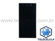 SONY XPERIA Z1 DISPLAY LCD COM TOUCH BRANCO L39H C6903, C6902, C6943 COM FRAME ORIGINAL