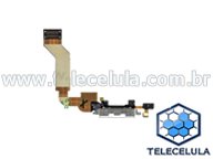 FLEX CABLE APPLE IPHONE 4S COM DOCK DADOS E CARGA E MICROFONE BRANCO