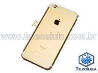 BACK HOUSING IPHONE 6S ORIGINAL DOURADO A1633 COM BATERIA, FLEX POWER, FLEX DOCK, CAMPAINHA