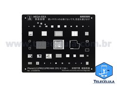 BLACK STENCIL MEGAIDEIA COMPATVEL IPHONE 11, 11 PRO, 11 PRO MAX CPU E IC