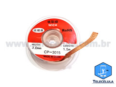 REMOVEDOR PROFISSONAL DE SOLDA LEAD WICK CP-3015 (MALHA DE SOLDA)