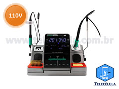 ESTAO SOLDA SUGON T-3602, T3602 DUPLA 01 PONTA JBC C210 MINI E 01 PONTA C115 NANO , 120W X 110 VAC