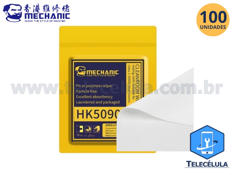 MECHANIC HK5090, PANO ANTIESTTICO LIMPEZA MICRO FIBRA LCD , VISOR, TOUCH (100 FLANELAS)