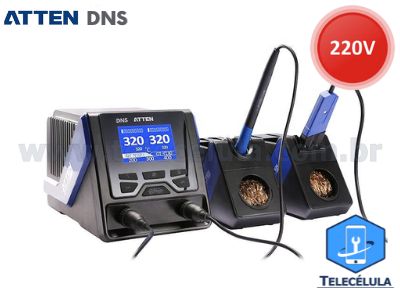 ESTAO SOLDA GT6200 DNS / ATTEN DUPLA, PONTA PINA IDEAL PARA SMT E PONTA NORMAL 230W X 220 VAC