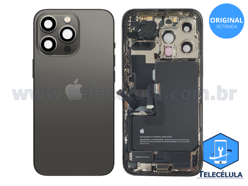 BACK HOUSING COM BATERIA E FLEX CABLES IPHONE 13 PRO MMW