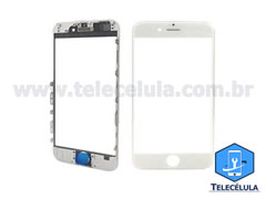 VISOR, TELA LENTE COMPATVEL COM APPLE IPHONE 6S PLUS (5.5) BRANCO COM OCA E ARO GENRICO