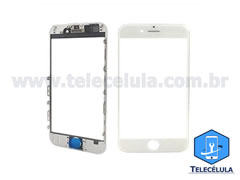 VISOR, TELA LENTE COMPATVEL COM APPLE IPHONE 8 (4.7) BRANCO COM OCA E ARO GENRICO