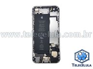 HOUSING TRASEIRO APPLE IPHONE 6 - A1586 - BATERIA FLEX CARGA, VOLUME/POWER MONTADO-CINZA ORIGINAL