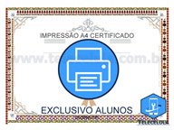 SERVIO IMPRESSO DE CERTIFICADO COM QR-CODE E FOTO PARA ALUNOS CURSO TELECLULA - FORMATO A4