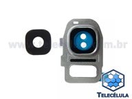 LENTE C�MERA TRASEIRA SAMSUNG GALAXY S7 EDGE G935 MOLDURA PRATA