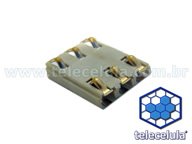 CONECTOR SIM CARD SIEMENS A65, A70, C55, C60 E OUTROS SIMILARES, ORIGINAL!